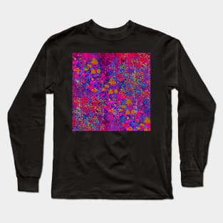 Purple Flower Burst Long Sleeve T-Shirt